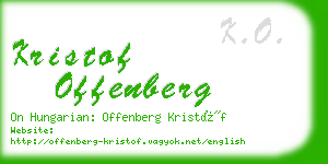 kristof offenberg business card